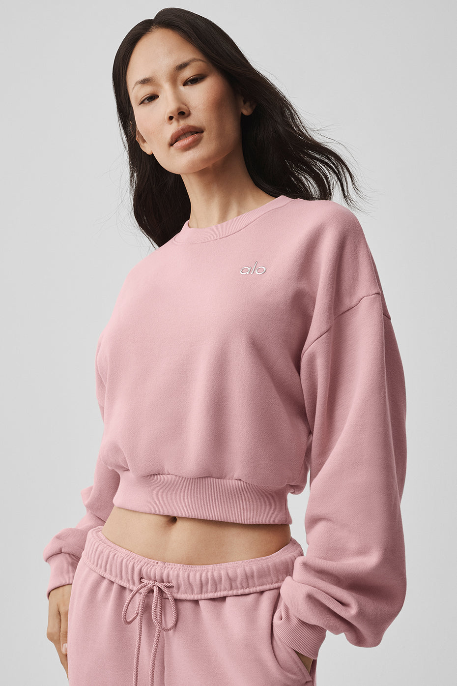 Cropped Accolade Crewneck - Vintage Pink - 5