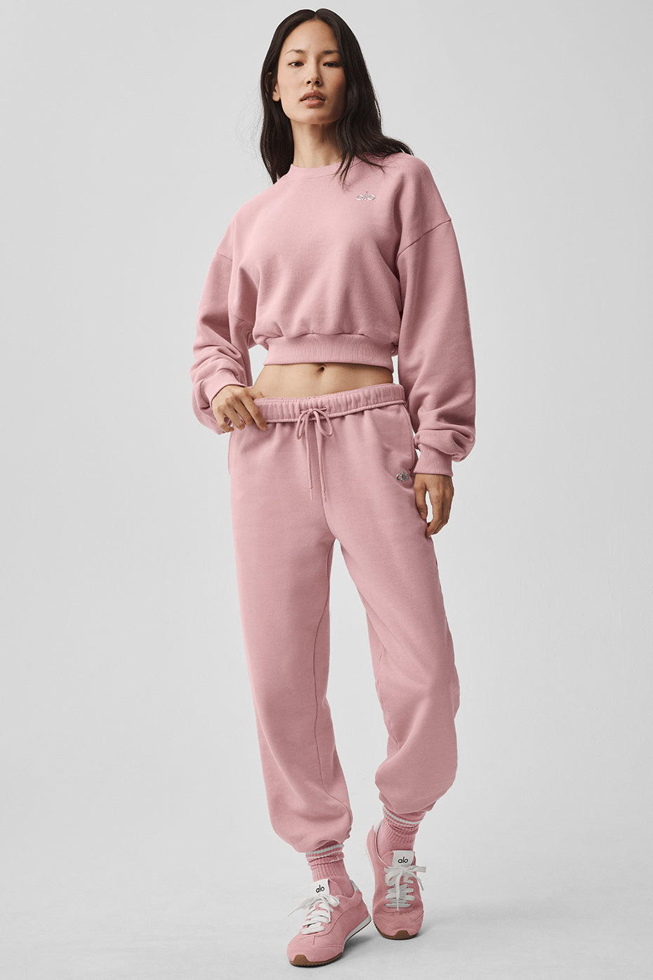 Cropped Accolade Crewneck - Vintage Pink - 6