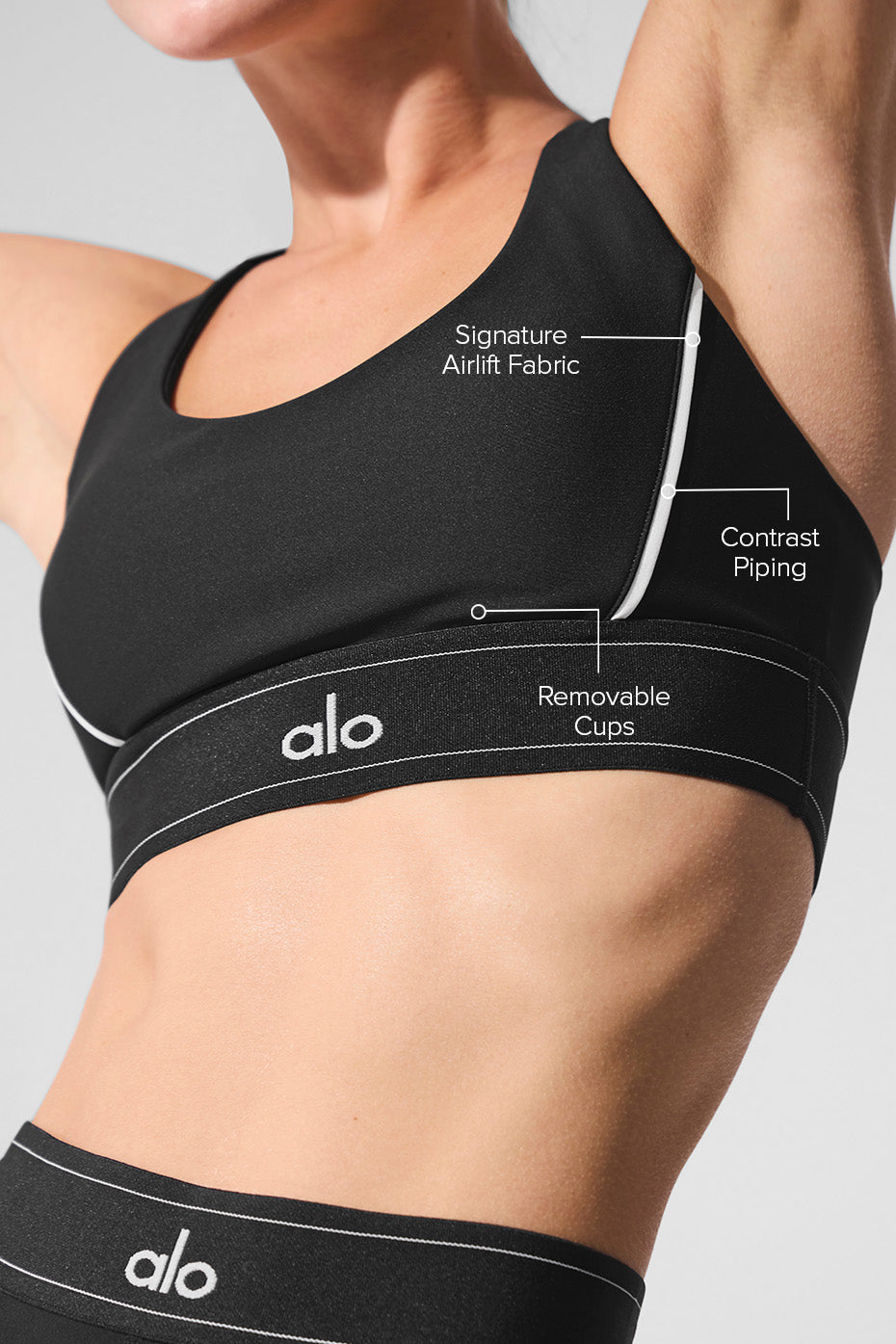 Airlift Suit Up Bra - Black/White - 2
